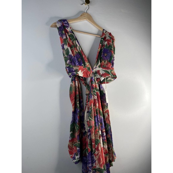 Just Bee Queen Women's Cutout Front Slit Sara Floral Maxi Dress Size: Small NWT - Picture 3 of 8